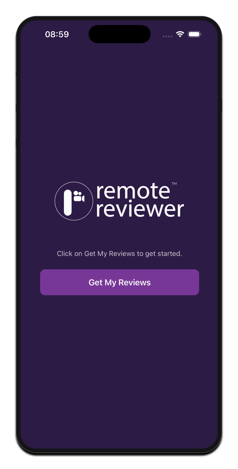 Remote Reviewer companion app home screen